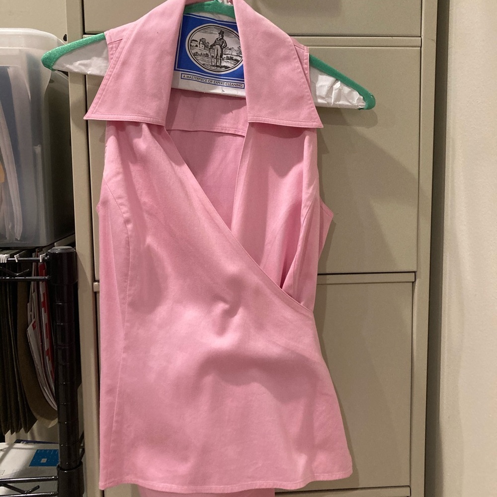 Lilly Pulitzer collared wrap blouse